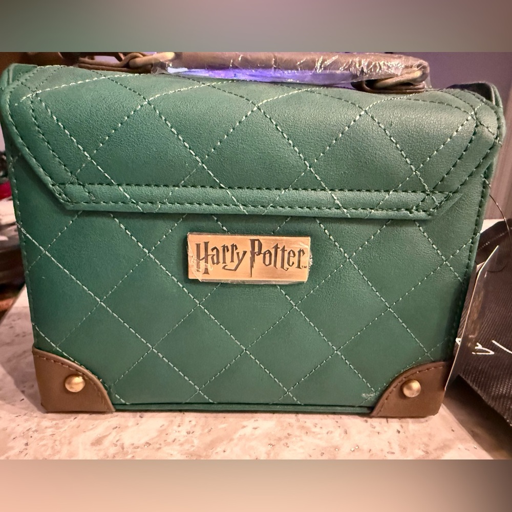 Warner Bros. Harry Potter Slytherin Quilted Green Mini Handbag - Picture 4 of 7